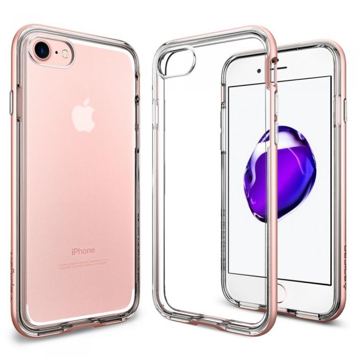 UTGATT5 - SPIGEN Neo Hybrid Crystal Skal till iPhone 7 Plus - Rose Gold