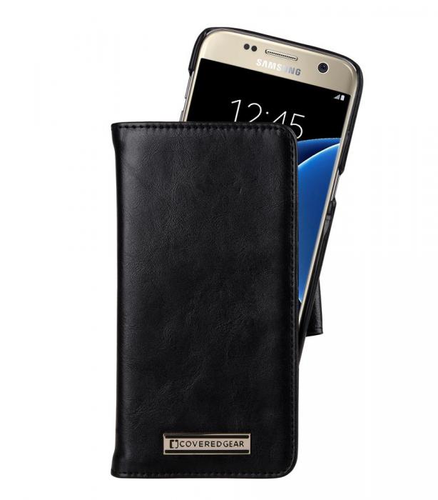 UTGATT4 - CoveredGear Signature Plnboksfodral till Samsung Galaxy S7 Edge - Svart