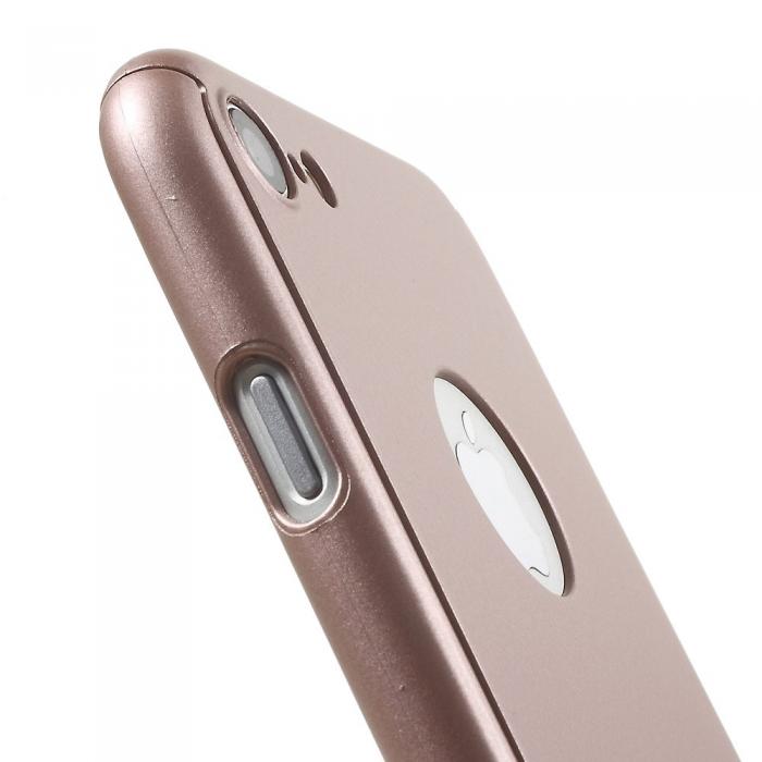 UTGATT5 - 2-in-1 Heltckande skal och Tempered Glass till iPhone 7/8/SE 2020 - Rose Gold