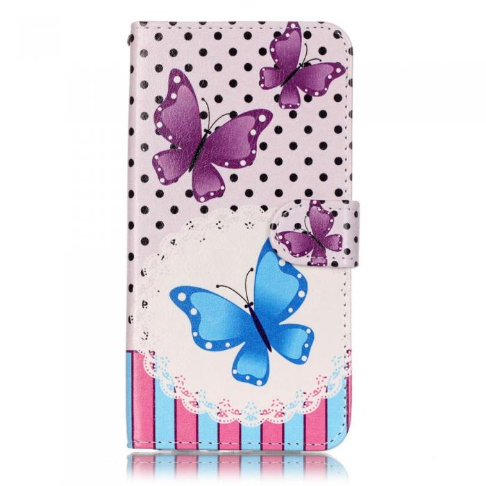 UTGATT5 - Plnboksfodral till iPhone 7/8 Plus - Butterfly Polkadot