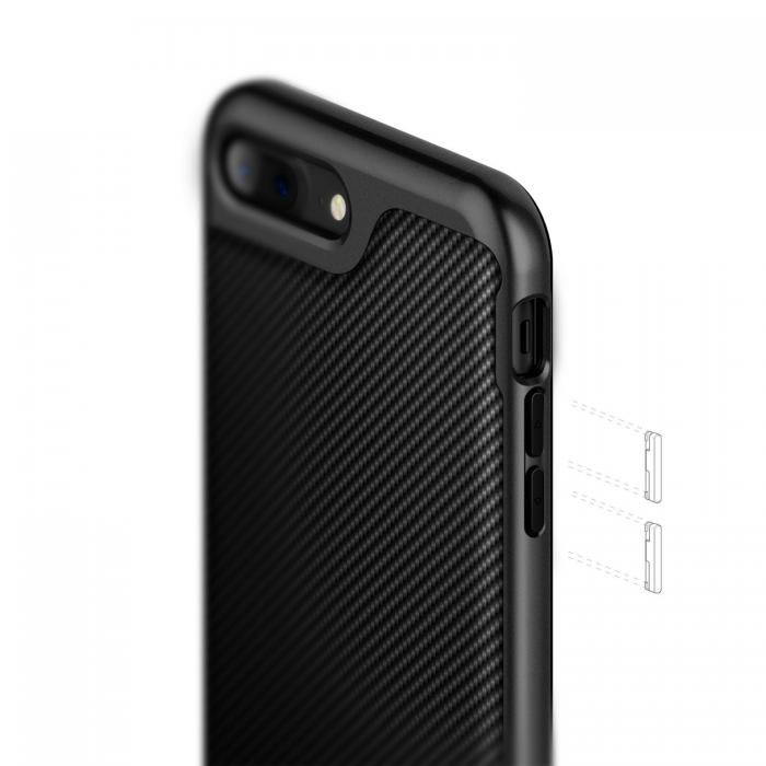 UTGATT5 - Caseology Envoy Carbon Skal iPhone 7 Plus - Matte Black