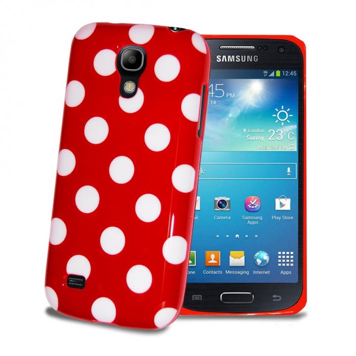 UTGATT5 - Polka Dot Skal till Samsung Galaxy S4 - Rd