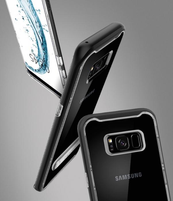UTGATT5 - SPIGEN Crystal Hybrid Skal till Samsung Galaxy S8 Plus - Svart