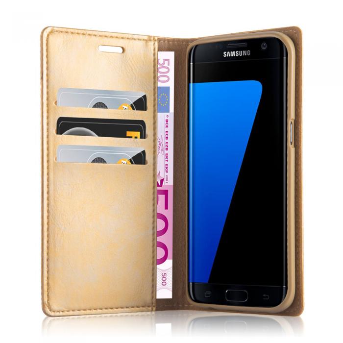 UTGATT5 - CoveredGear Discover Wallet till Samsung Galaxy S7 Edge (Guld)