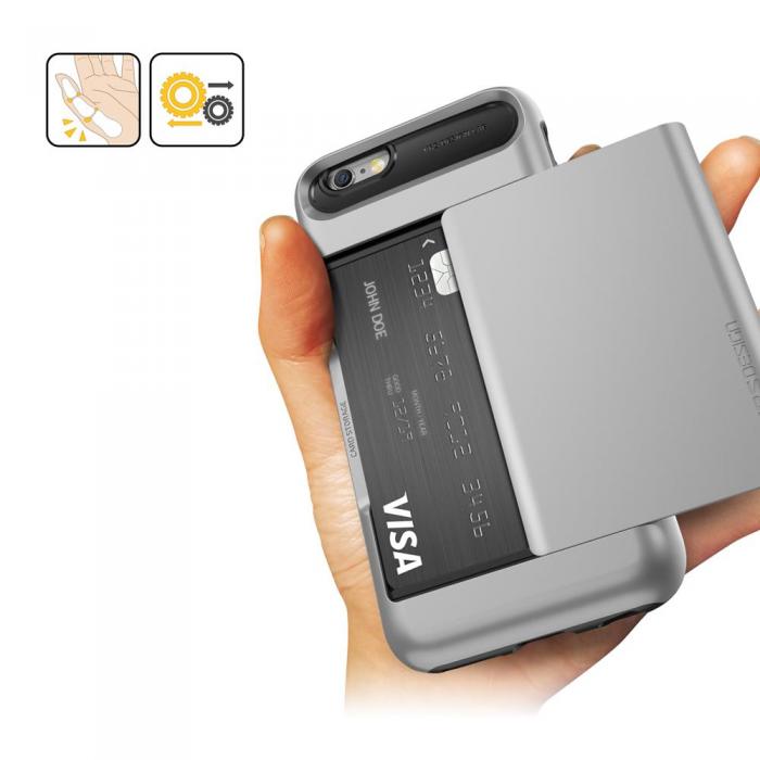 UTGATT5 - Verus Damda Slide Card Slot Skal till Apple iPhone 6 (S) - Silver