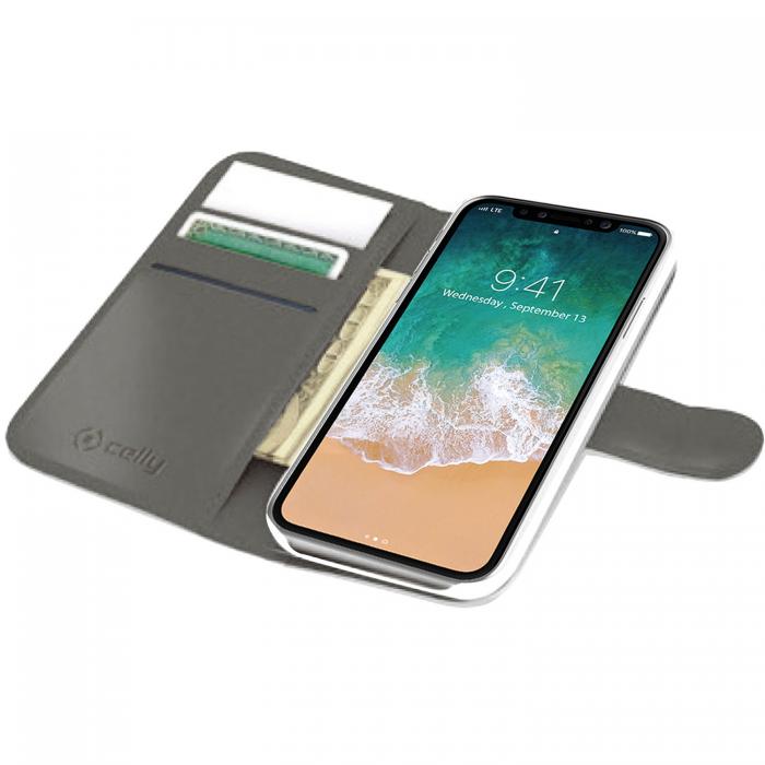 UTGATT5 - Celly Wallet Case iPhone X - Vit