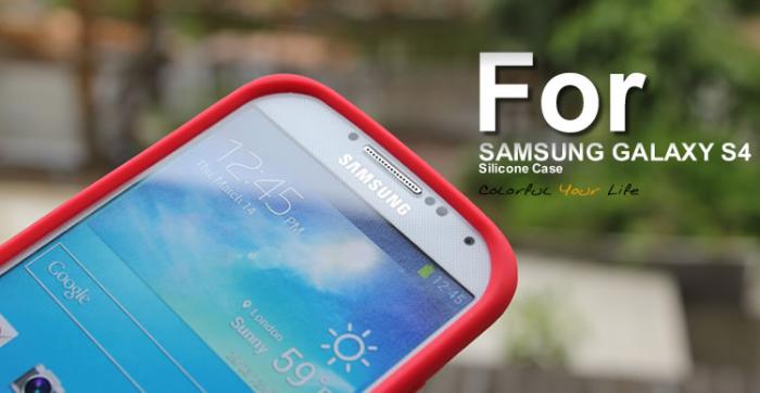 UTGATT4 - Seepoo Silikonskal till Samsung Galaxy S4 i9500 (Rd) + Skrmskydd