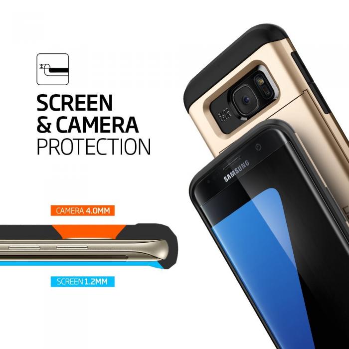 UTGATT5 - SPIGEN Slim Armor CS Skal till Samsung Galaxy S7 Edge - Gold