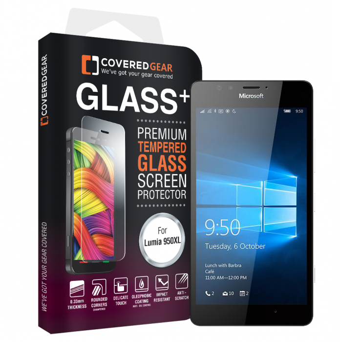 CoveredGear - CoveredGear Hrdat Glas Skrmskydd till Microsoft Lumia 950 XL