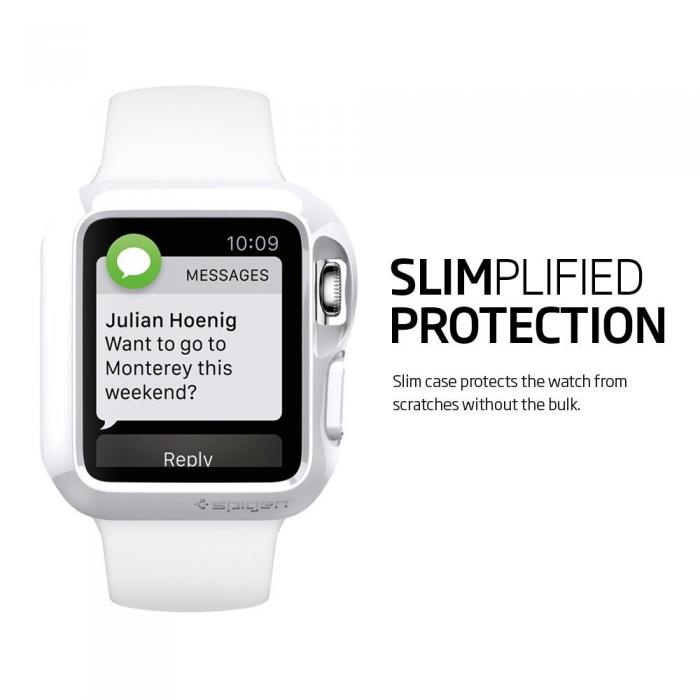UTGATT5 - Spigen Slim Armor Skal till Apple Watch 42mm - Vit