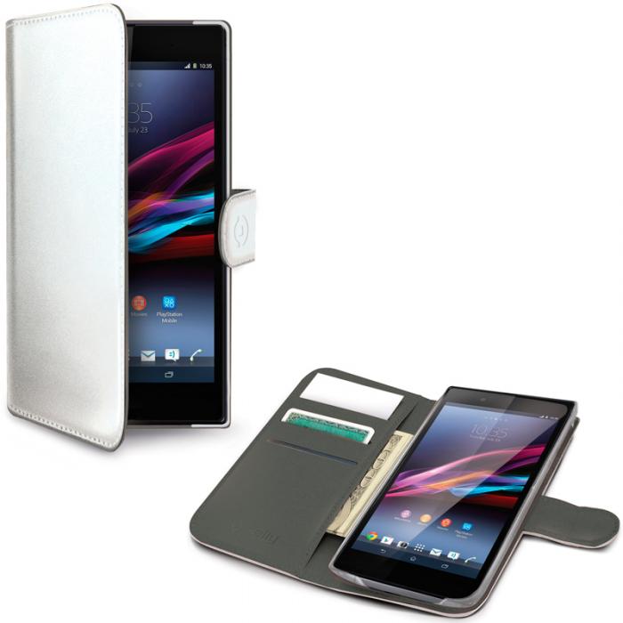 UTGATT5 - FYNDVARA - Celly Wallet Plnboksfodral till Sony Xperia Z3+ (Vit)