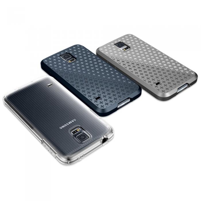 UTGATT5 - SPIGEN Ultra Fit Capsule skal till Samsung Galaxy S5 i9600 (Grey) + Skrmskydd