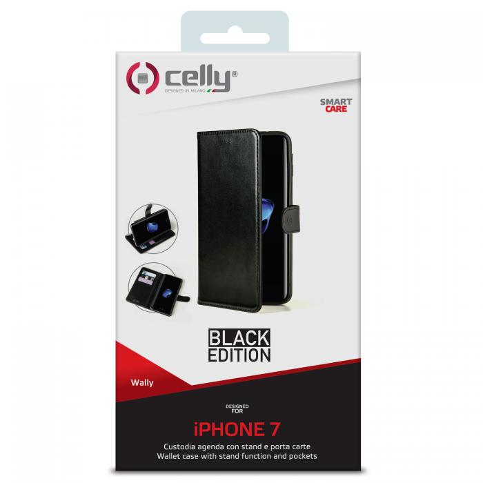 UTGATT5 - Celly Wallet Case iPhone 7/8/SE 2020 - Svart
