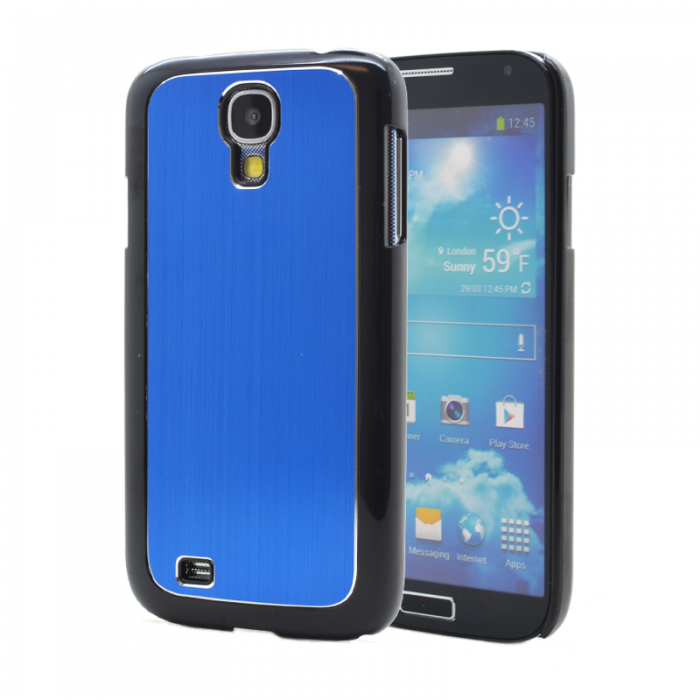 UTGATT4 - Metal Brushed Baksideskal till Samsung Galaxy S4 i9500 - (Bl)