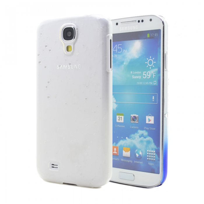 UTGATT4 - Raindrop Baksideskal till Samsung Galaxy S4 i9500 - Vit