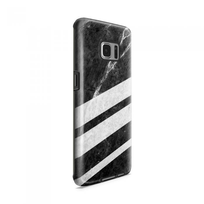 UTGATT5 - Tough mobilskal till Samsung Galaxy S7 Edge - Black Striped Marble