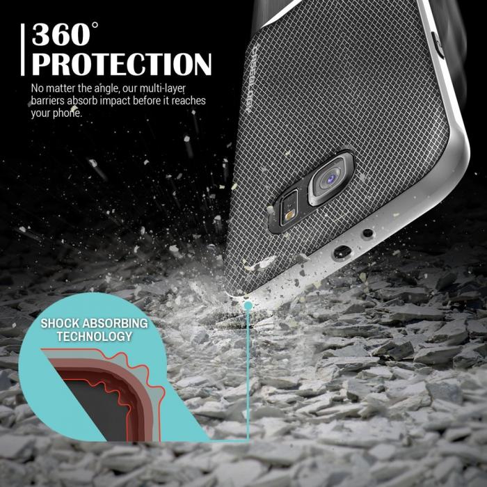 UTGATT5 - Caseology Envoy Series BaksideSkal till Samsung Galaxy S6 - Mesh Silver