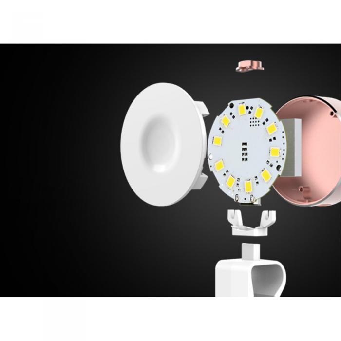 UTGATT5 - ROCK Omi Universal Selfie LED-lampa - Rose Gold