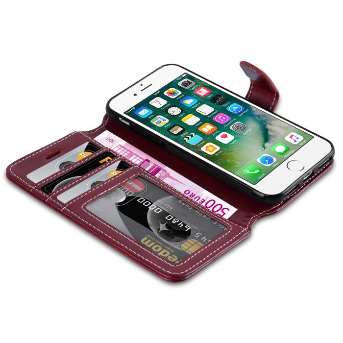 UTGATT5 - CoveredGear Texas Plnboksfodral till iPhone 7/8/SE 2020 - Burgundy