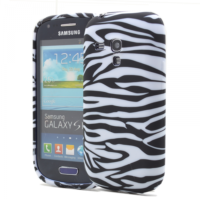 A-One Brand - FlexiCase Skal till Samsung Galaxy S3 Mini i8190 - (Zebra)