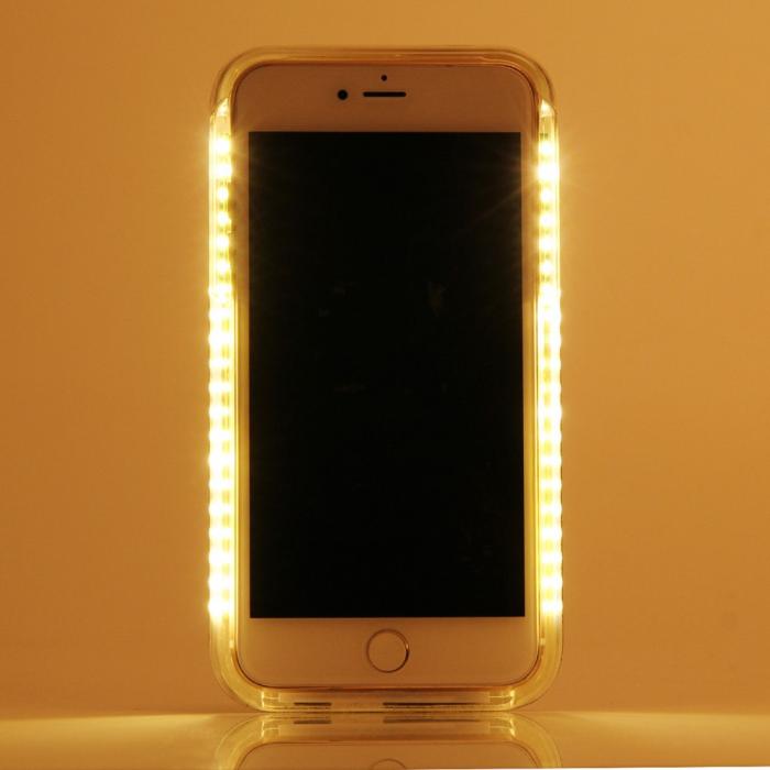 UTGATT4 - Selfie Illuminated LED Skal till iPhone 8 Plus - Vit