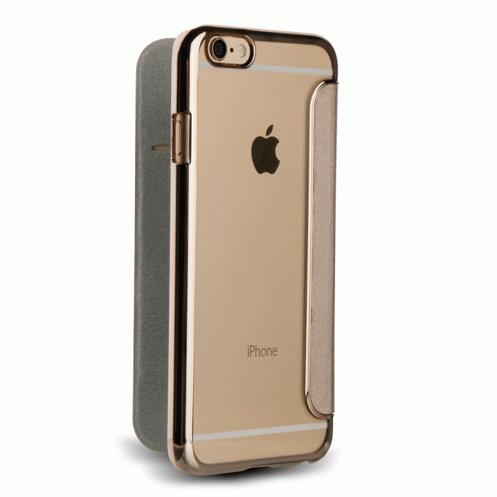 UTGATT5 - Muvit Bling Folio case till iPhone 8/7 - Guld
