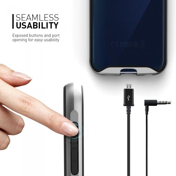 UTGATT5 - Caseology Waterfall Series BaksideSkal till Samsung Galaxy S6 - Silver