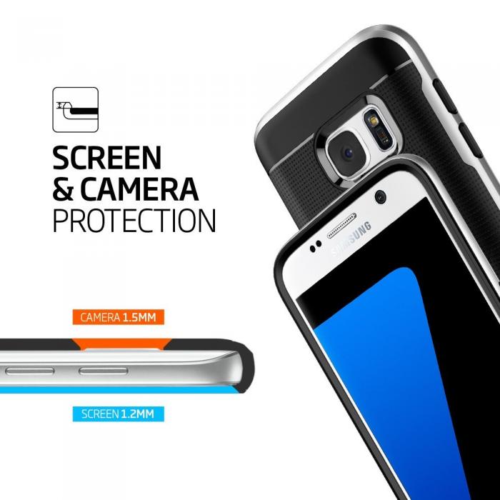 UTGATT5 - Spigen Neo Hybrid Skal till Samsung Galaxy S7 - Silver