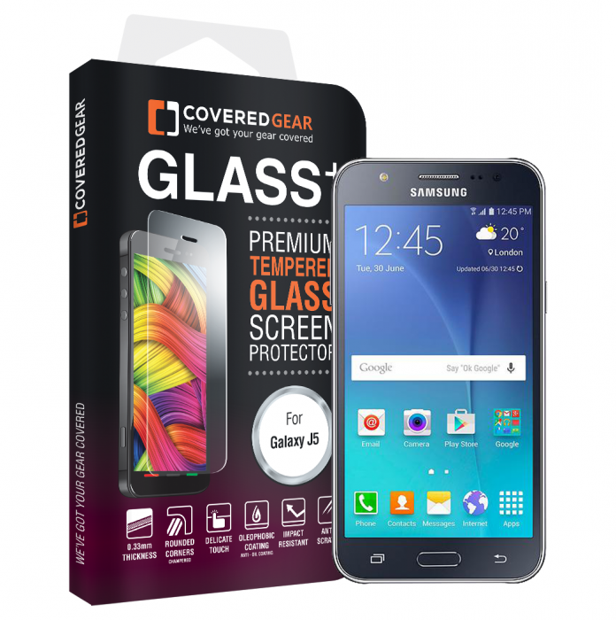CoveredGear - CoveredGear Hrdat Glas Skrmskydd till Samsung Galaxy J5