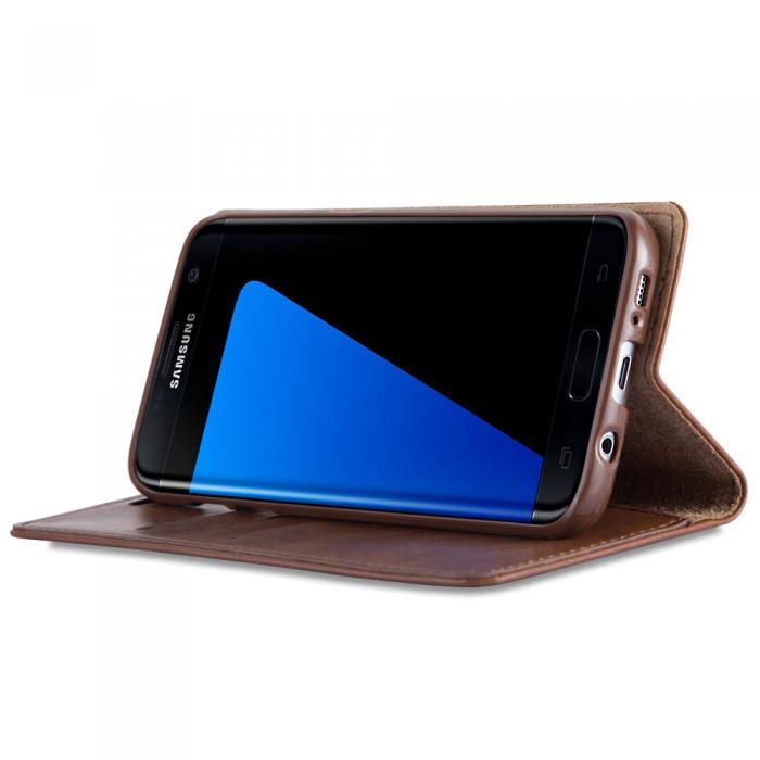 UTGATT5 - CoveredGear Discover Wallet till Samsung Galaxy S7 Edge (Brun)