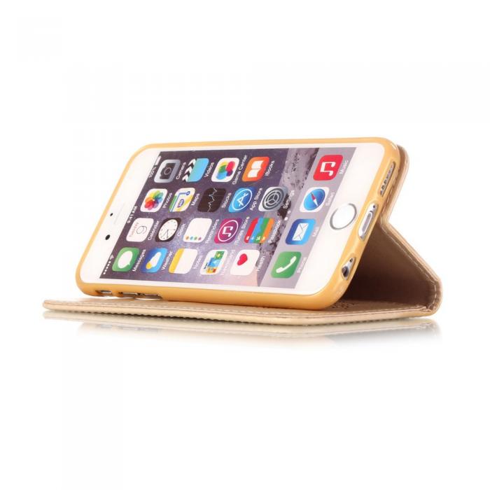 UTGATT5 - Plnboksfodral iPhone 6(S) Plus - Guldfrgad Drmfngare
