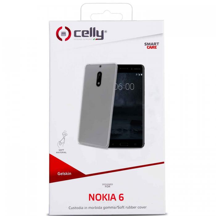 UTGATT5 - Celly Gelskin TPU Cover Nokia 6 - Transparent