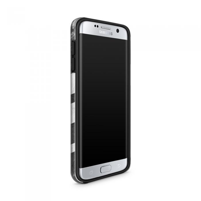 UTGATT5 - Tough mobilskal till Samsung Galaxy S7 Edge - Black Striped Marble