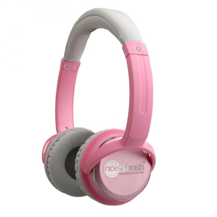 UTGATT4 - NoiseHush NX26 3.5mm Stereo Headphones with In-Line Mic - (Rosa)
