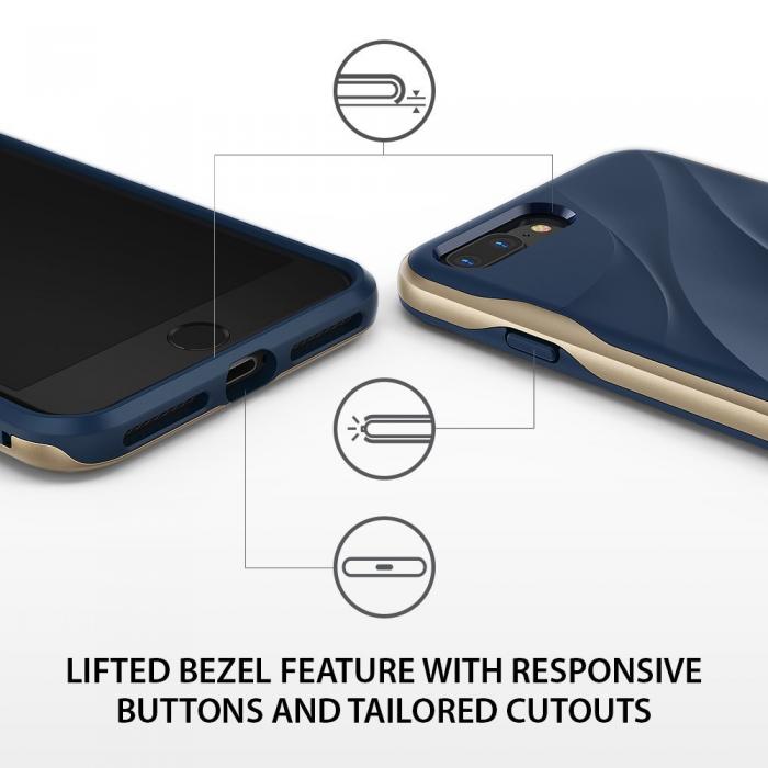 UTGATT5 - Ringke Wave Skal till iPhone 8 Plus/7 Plus - Gold