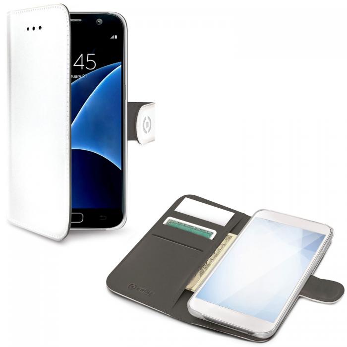 UTGATT5 - Celly Plnboksfodral till Samsung Galaxy S7 - Vit