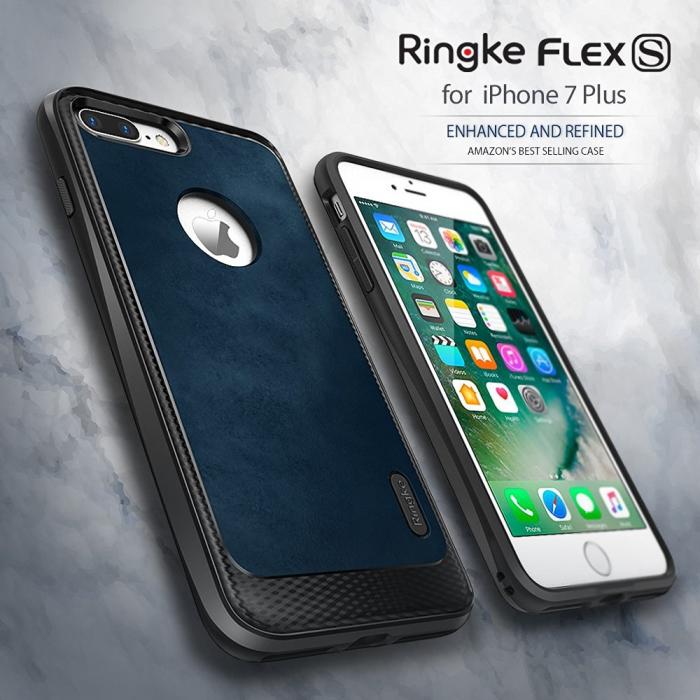 Rearth - Ringke Leather Style Skal till Apple iPhone 7 Plus - Brun