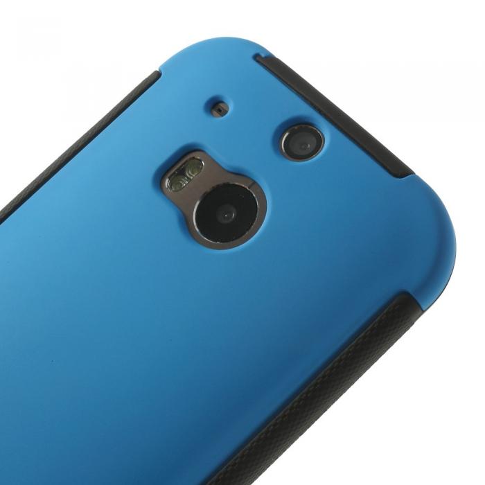 UTGATT4 - Combo Skal med inbyggd skrmskydd till HTC One M8 (Bl)