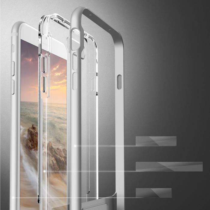 UTGATT5 - Verus Crystal Bumper Skal till Apple iPhone 7 Plus - Silver