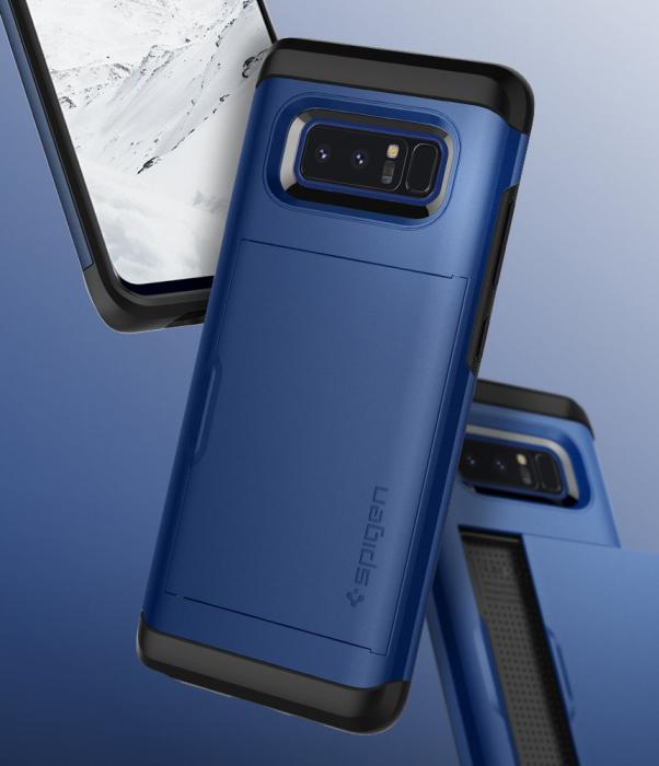 UTGATT5 - SPIGEN Slim Armor CS Skal till Samsung Galaxy Note 8 - Deep Blue