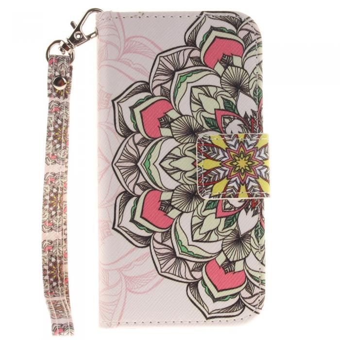 UTGATT5 - Plnboksfodral iPhone 5/5S/SE - Colored Henna Flower