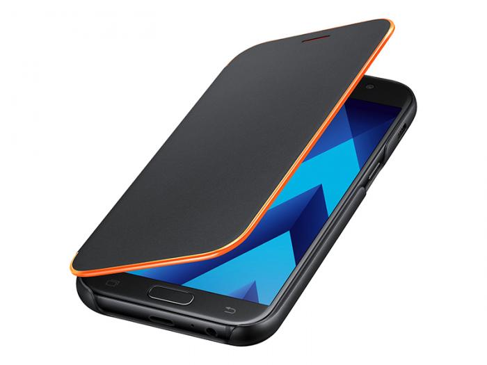 UTGATT5 - Samsung Galaxy A5 (2017) Neon Flip Cover Black