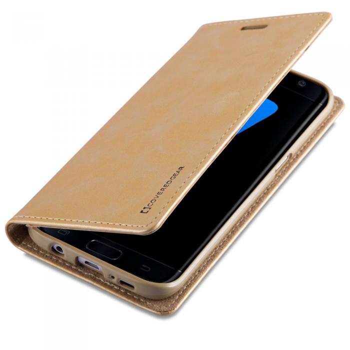 UTGATT5 - CoveredGear Discover Wallet till Samsung Galaxy S7 Edge (Guld)