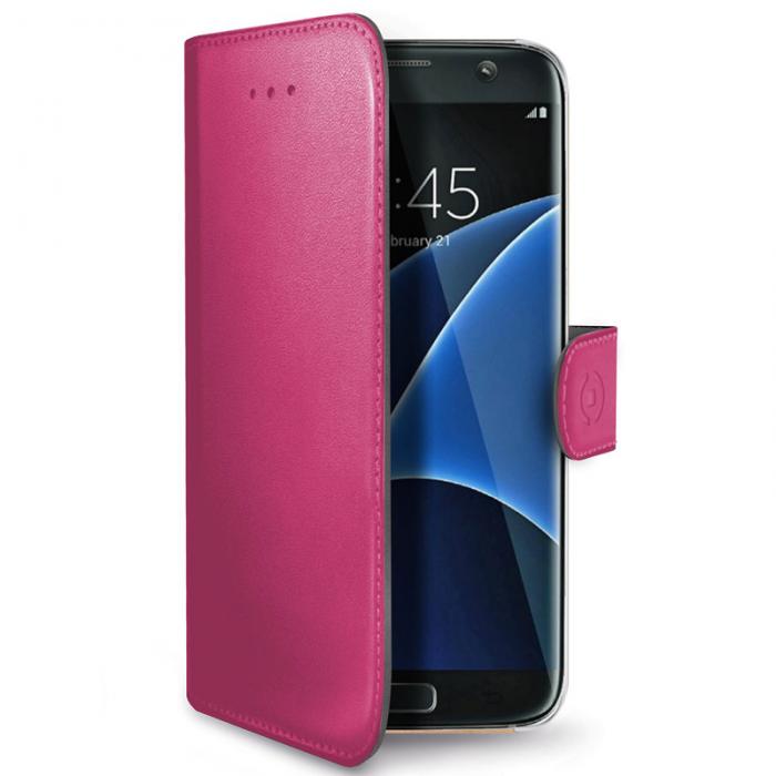 UTGATT5 - Celly Wallet Case till Samsung Galaxy S7 Edge - Rosa