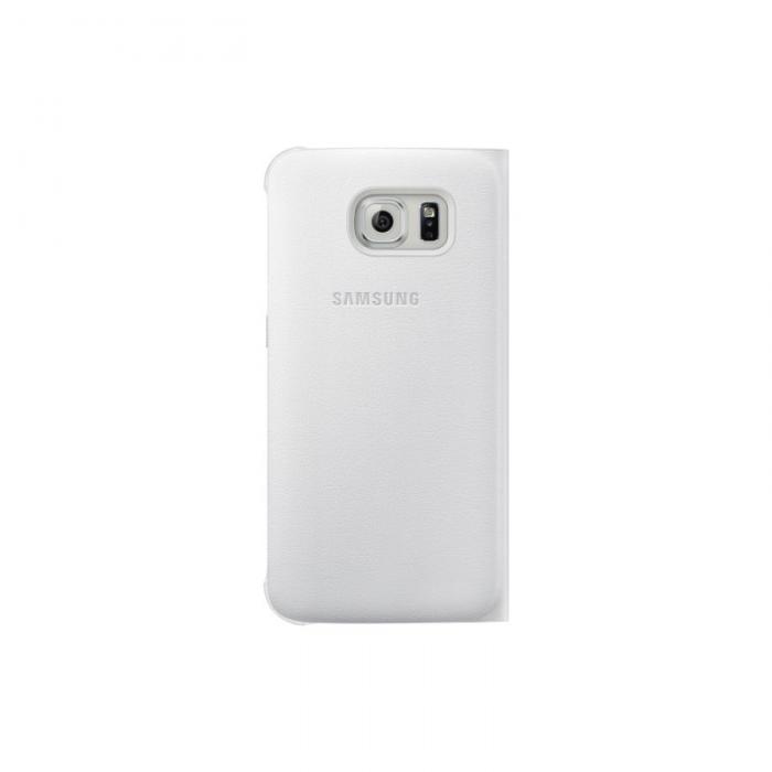 UTGATT5 - Samsung Galaxy S6 Flip Wallet PU-lder - Vit