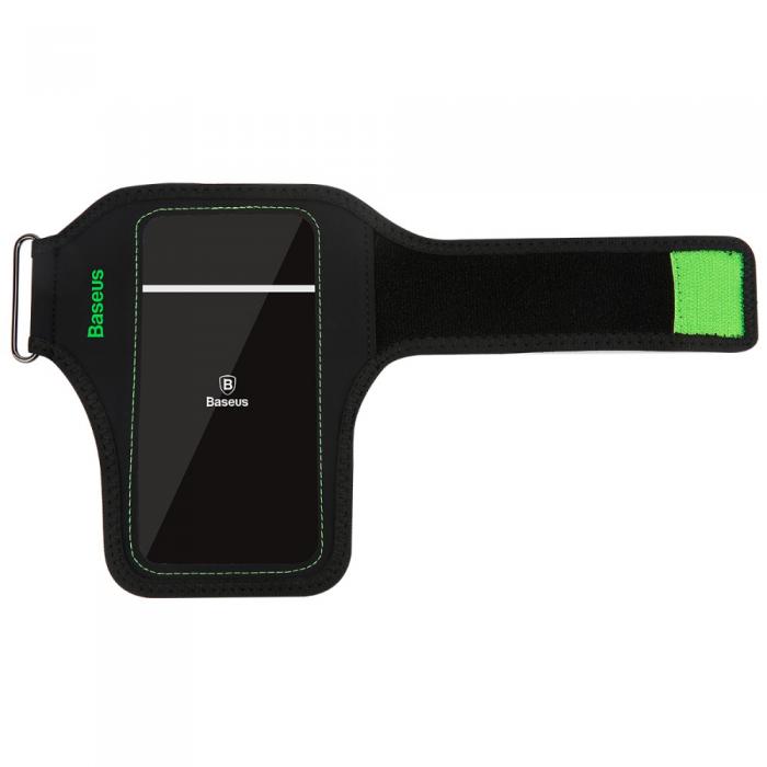 UTGATT5 - Baseus Universal Flexible Wristband upp till 5.8'' fr handleden - Svart/Grn