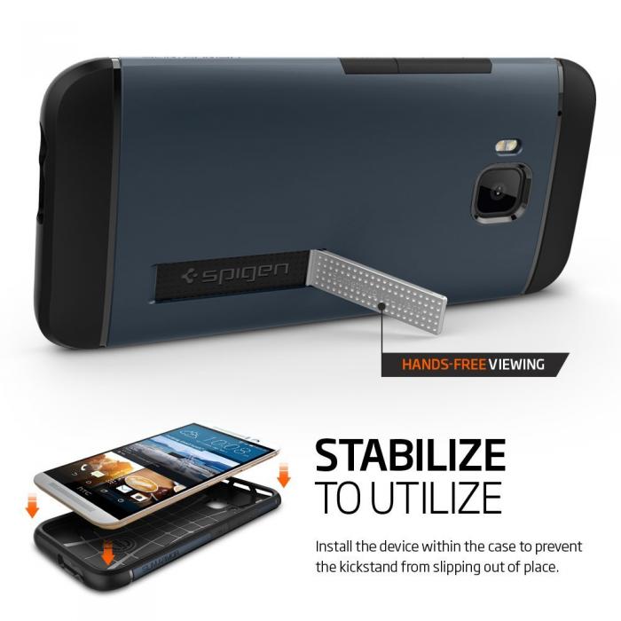 UTGATT5 - SPIGEN SlimArmor Skal till HTC One M9 - Metal Slate