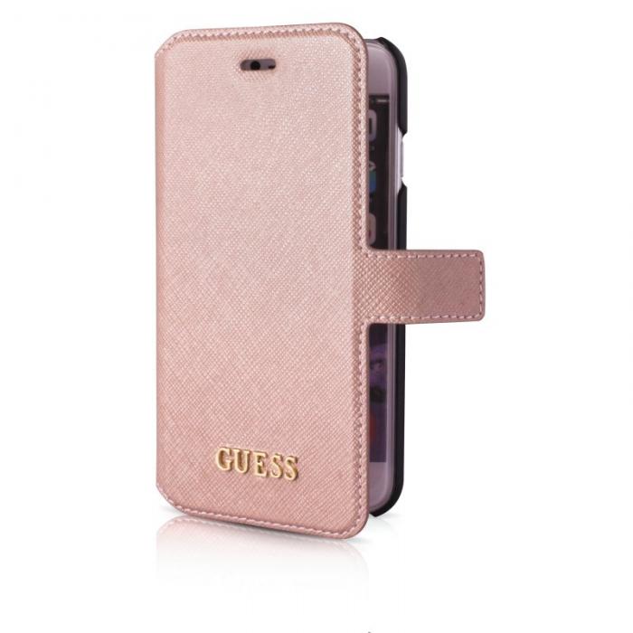 UTGATT5 - Guess iPhone 8/7 Saffiano Look Booktype Case - Rose Pink