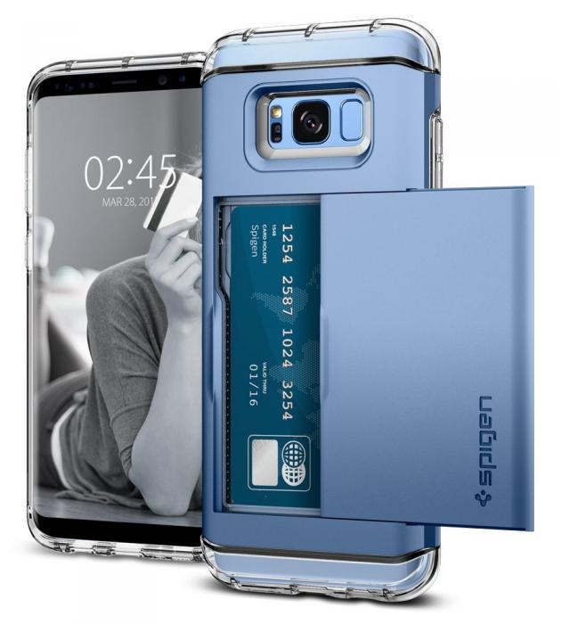 UTGATT5 - SPIGEN Crystal Wallet Skal till Samsung Galaxy S8 Plus - Bl