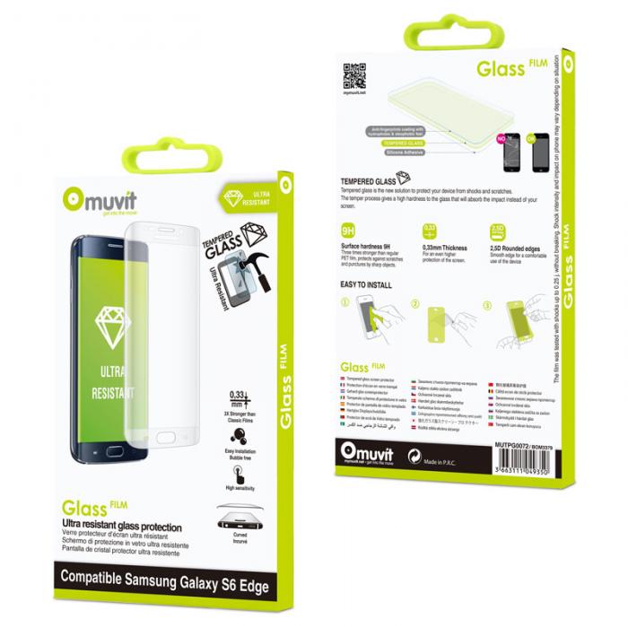 UTGATT5 - Muvit Displayskydd Hrdat glas till Samsung Galaxy S6 Edge